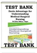 TEST BANK DAVIS ADVANTAGE FOR UNDERSTANDING MEDICAL-SURGICAL NURSING 7TH EDITION WILLIAMS, HOPPER Davis Advantage for Understanding Medical-Surgical Nursing 7th Edition, Williams Test Bank