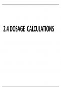 ATI DOSAGE CALCULATION-ALL IN ONE 2 SETS 2023 TESTED AND VERIFIED ANSWERS