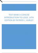 Test Bank A Concise Introduction to Logic 14th Edition by Patrick J. Hurley.docx