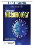 Test Bank for Fundamentals of Microbiology 12th Edition by Jeffrey C. Pommerville  ISBN: 9781284211757 | Complete Guide A+