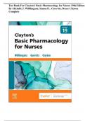 Clayton’s Basic Pharmacology for Nurses 19th Edition By Michelle J. Willihnganz, Samuel L. Gurevitz, Bruce Clayton Complete 