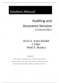 Solution Manual For Auditing and Assurance Service 14th Edition By Alvin A. Arens Randal J. Elder  With All Chapter 100% Complete Solution Guaranteed Success