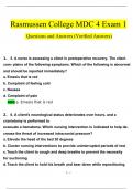 Rasmussen College MDC 4 Exam 1 Questions and Answers (2024 / 2025) (Verified Answers)