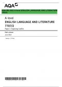 AQA A-level ENGLISH LANGUAGE AND LITERATURE 7707/2 Paper 2  Mark scheme  2023