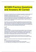 NCSBN Practice Questions and Answers All Correct