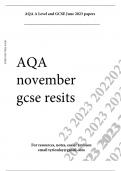 AQA NOVEMBER 2023 GCSE RESITS MATHS FOUNDATION TIER  PAPER 3