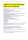 AMSCO 7.4 Exam Questions with Correct Answers