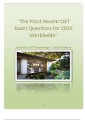 Latest 2024 OET Past Exams