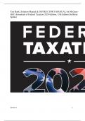 Test Bank ,Solution Manual & INSTRUCTOR’S MANUAL for McGraw-Hill’s Essentials of Federal Taxation 2024 Edition, 15th Edition By Brian Spilker
