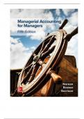Test Bank For Managerial Accounting for Managers, 6th Edition By Eric Noreen, Peter Brewer, Ray Garrison
