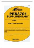 PES3701 SUPP EXAM DUE 27 JANUARY 2024 ALL 60 MQC ANSWERED