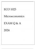 ECO 1023 MICROECONOMICS EXAM Q & A 2024