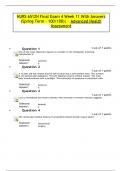 NURS 6512N Final Exam 4 Week 11 With Answers (Spring Term – 100/100)| – Advanced Health Assessment