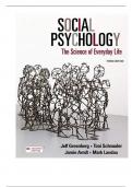 Test Bank For Social Psychology, The Science of Everyday Life, 3rd Edition By Jeff Greenberg, Toni Schmader, Jamie Arndt, Mark Landau (Macmillan)