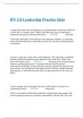 ATI RN 2.0 Leadership Practice Quiz