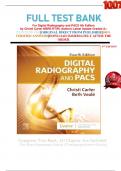 FULL TEST BANK For Digital Radiography and PACS 4th Edition by Christi Carter MSRS RT(R) (Author) Latest Update Graded A+      