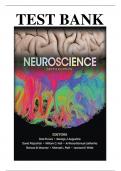 Test Bank for Neuroscience 6th Edition by Purves Dale, Augustine George, .ISBN: 9781605353807  | Complete Guide A+