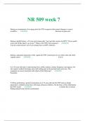NR509 / NR 509 Week 7 Exam (Latest 2023 / 2024): Advanced Physical Assessment - Chamberlain