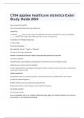 C784 applies healthcare statistics Exam Study Guide 2024 