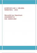 LML 4806 assignment 1 company law 2024