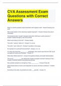CVA Assessment Exam Questions with Correct Answers