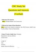 CHC Study Set Questions and Answers 2024 / 2025 | 100% Verified Answers