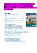 TEST BANK FOR WONGS ESSENTIALS OF PEDIATRIC NURSING 10TH EDITION BY HOCKENBERRY (CHAPTERS 1-30) COMPLETE GRADED A+