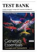 Test Bank for Genetics Essentials-Concepts and Connections, 5th Edition (Pierce, 2022), Chapter 1-18 | All Chapters