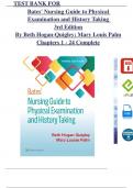 TEST BANK For Bates' Nursing Guide to Physical Examination and History Taking, 3rd International Edition By Beth Hogan-Quigley; All Chapters 1 - 24, Verified Newest Version