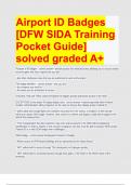 Airport SIDA id badge Test Questions With 100% Correct ANSWERS