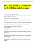 MIC 205 Exam 3 Questions with All Correct Answers
