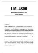 LML4806 Assignment 1 Semester 1 2024