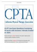 California Physical Therapy Jurisprudence Study Guide Compilation Bulk. 