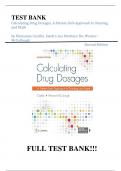 Test Bank For Calculating Drug Dosages A Patient-Safe Approach to Nursing and Math Second Edition by Maryanne Castillo, Sandra Luz Martinez De; Werner-McCullough||ISBN NO:10,1719641226||ISBN NO:13,978-1719641227||All Chapters||A+, Guide.