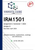 IRM1501 Assignment 2 (DETAILED ANSWERS) Semester 1 2024 - DISTINCTION GUARANTEED.