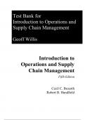 Test Bank For Introduction to Operations and Supply Chain Management 5th Edition By Cecil Bozarth, Robert Handfield (All Chapters, 100% Original Verified, A+ Grade) 