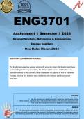 ENG3701 Assignment 1 (COMPLETE ANSWERS) Semester 1 2024 - DUE March 2024 