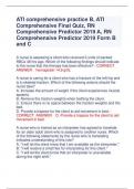 ATI comprehensive practice B, ATI  Comprehensive Final Quiz, RN  Comprehensive Predictor 2019 A, RN  Comprehensive Predictor 2019 Form B  and C