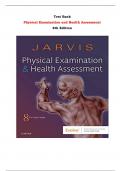 Test Bank For JARVIS Physical Examination and Health Assessment 8th Edition By Carolyn Jarvis