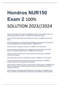 2024 Hondros NUR150 Exam 2 100% SOLUTION 