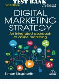 TEST BANK for Digital Marketing Strategy: An Integrated Approach to Online Marketing, 3rd Edition by Simon Kingsnorth
