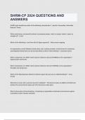 SHRM-CP 2024 QUESTIONS AND ANSWERS