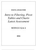 DATA ANALYSIS INTRO TO FILTERING, PIVOT TABLES AND CHARTS LATEST ASSESSMENT MODULE 2 Q & A 2024.pdf
