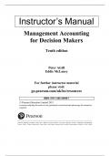 Solution Manual For Management Accounting for Decision Makers 10th Edition by  Atrill Chapter (1-12)