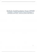 NetSuite SuiteFoundation Exam (STUDY  GUIDE) LATEST 2023/2024 RATED A