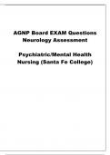 Agnp Board Exam questions Neurology Assessment 2023 (1).