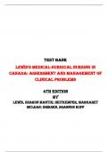 Test Bank for Lewis's Medical-Surgical Nursing in Canada: Assessment and Management of Clinical Problems 4th Edition by Lewis, Sharon Mantik; Heitkemper, Margaret McLean; Dirksen, Shannon Ruff  |All Chapters,  2024|