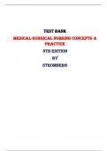 Test Bank for Medical-Surgical Nursing Concepts & Practice 5th Edition by Stromberg |All Chapters,  2024|