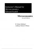Instructor Manual For MicroEconomics 7th Edition By Glenn Hubbard, Anthony Patrick O'Brien (All Chapters, 100% Original Verified, A+ Grade) 