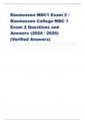 Rasmussen MDC1 Exam 2 / Rasmussen College MDC 1 Exam 2 Questions and Answers (2024 / 2025) (Verified Answers)